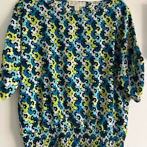 Michael Kors Floral Elastic Waist Top